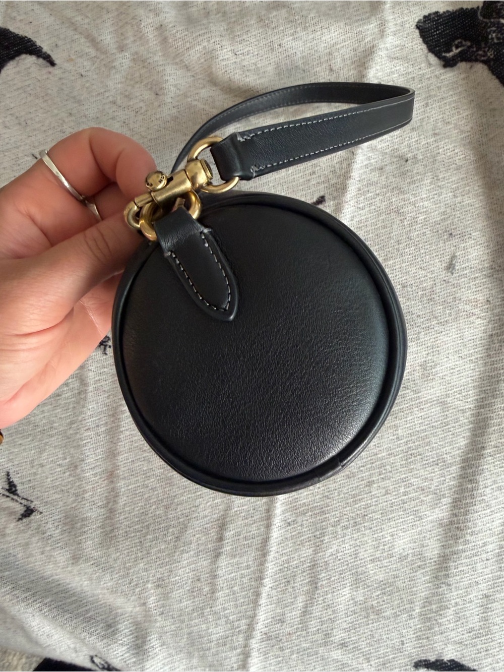 Coach Black Barrel Mini Bag with Brass Hardware - Picture 7 of 9